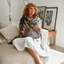 Handmade Silver and Grey Metallic Leather Squid Handbag, Linda Ibiza