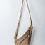 Gold handmade leather sling bag - left or right side options