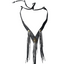 Handmade black leather fringe necklace Linda Ibiza Design