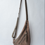 Metallic brown handmade leather sling bag - left or right side options Linda Ibiza Design