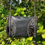 Handmade black leather Moon handbag Linda Ibiza