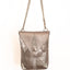 Handmade grey and silver metallic larger mobile bag Linda Ibiza
