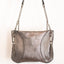 Handmade silver and grey metallic leather Moon handbag Linda Ibiza